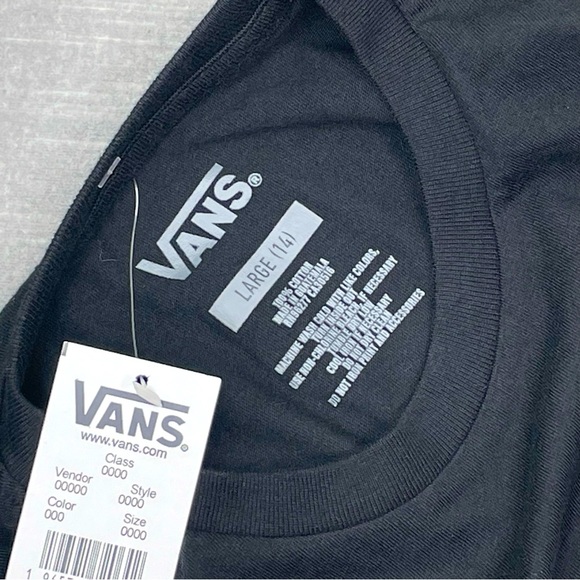 NWT Vans Off The Wall Drop Floral Box Black T-Shirt Girl’s Large Short-Sleeve - Picture 4 of 7